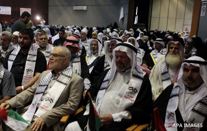 Palestinians attend the eighth National conference to maintain the Palestinian rights and constants, in Gaza City on May, 20, 2014. Photo by Ashraf Amra