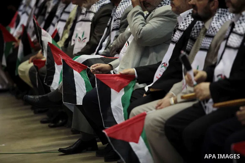 Palestinians attend the eighth National conference to maintain the Palestinian rights and constants, in Gaza City on May, 20, 2014. Photo by Ashraf Amra