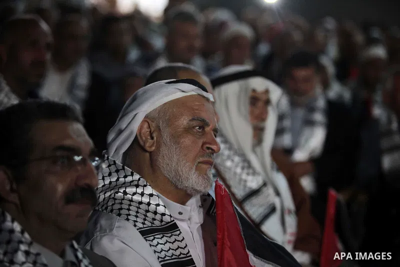 Palestinians attend the eighth National conference to maintain the Palestinian rights and constants, in Gaza City on May, 20, 2014. Photo by Ashraf Amra