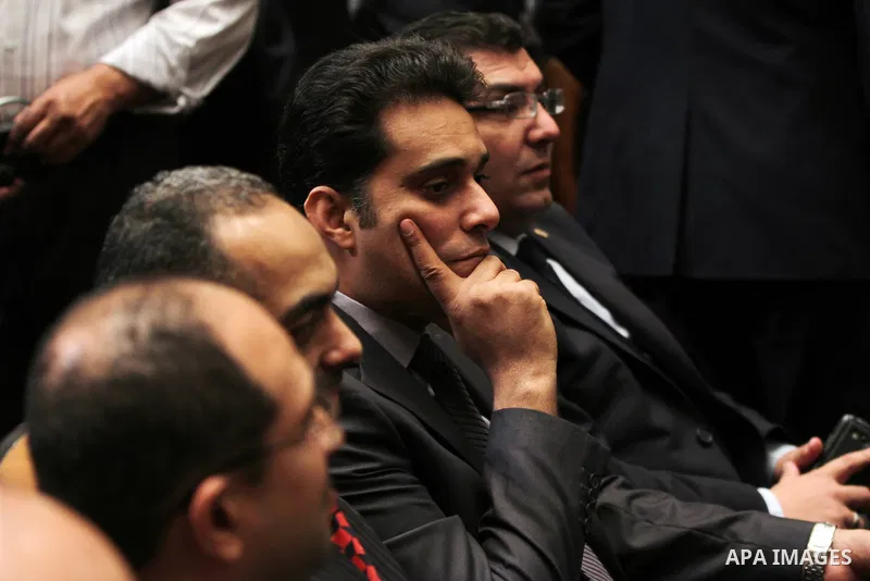 Egyptian journalists and State Information Service (SIS) employees attend the presidential election commission conference in the capital Cairo on June 3, 2014, in which he announces that Ex-army chief Abdel Fattah al-Sis...