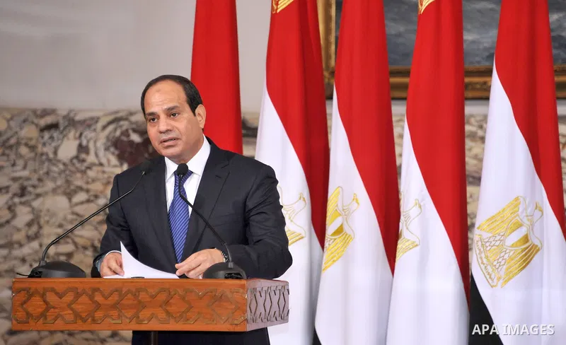 A handout picture made available on June 8, 2014 by the Egyptian presidency shows President elect Abdel Fattah al-Sisi delivering a speech after signing the handing over of power document in Cairo. Sisi was sworn in as E...