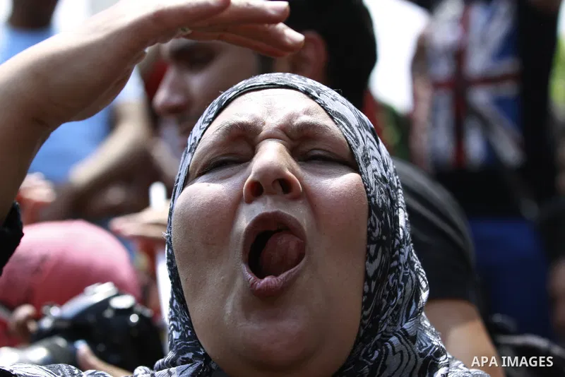 Egyptians celebrate upon the completion of the swearing-in ceremony by President elect Abdel Fattah al-Sissi, in Tahrir square, Cairo, Egypt, 08 June 2014. Former army chief Abdel Fattah al-Sissi was on 08 June, sworn in...