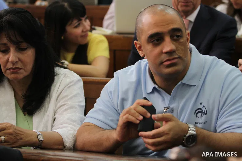 Adel Fahmy, brother of Mohamed Fahmy, Wafa Bassiouni, mother of Mohamed Fahmy, attend the sentencing session at a courtroom in Cairo, Egypt, 23 June 2014. Three Al Jazeera journalists were jailed for seven years in Egypt...