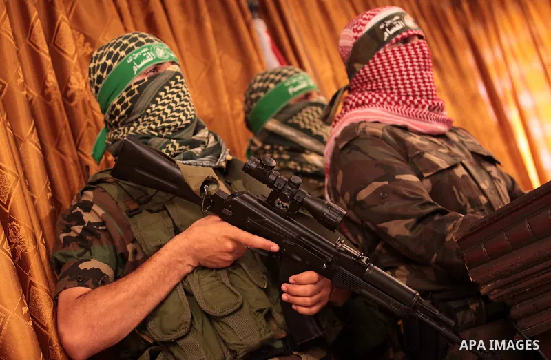 Spokesman of al-Qassam Brigade, the military wing of Hamas movement, Abu Obeida, speaks during a press conference in Gaza city on July 03, 2014. Last night Israel launched some dozen air strikes on northern Gaza and Gaza...