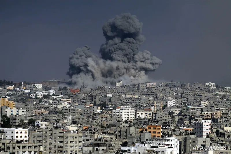 Smoke from the explosion of an Israeli strike rise over Gaza City, Tuesday, July 29, 2014. Israel escalated its military campaign against Hamas on Tuesday, striking symbols of the group's control in Gaza and firing tank...