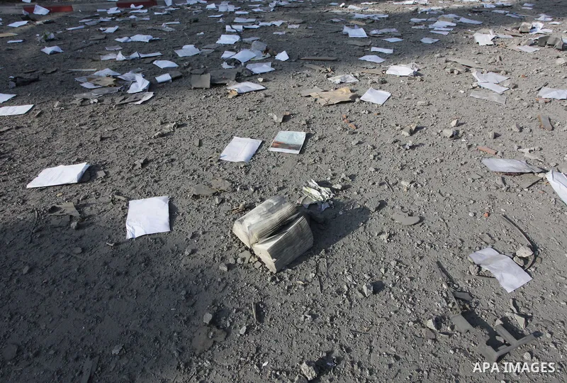 A general view shows the damage at the Islamic University of Gaza on August 2, 2014 in Gaza City after it was hit in an overnight Israeli strike. A fresh wave of violence killed dozens in Gaza after the collapse of a UN...