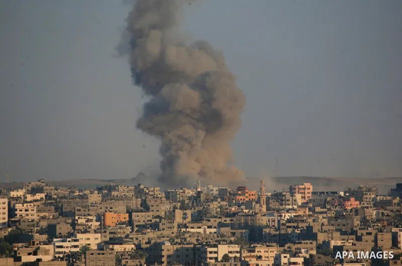 Smoke rises during an Israeli offensive in the east of Gaza City August 03, 2014. Israeli ground troops withdrew from the Gaza Strip, but airstrikes continued, killing at least 15 Palestinians. The Palestinian death toll...