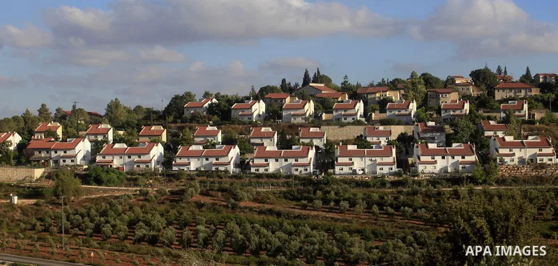 A picture shows the Hallamish settlement near the West Bank city of Ramallah, on August 3, 2014. Israeli soldiers guarded the settlement Hallamish following the infiltration of members to the inside and the occurrence of...