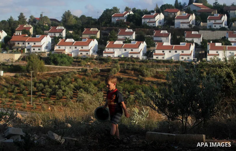 A picture shows the Hallamish settlement near the West Bank city of Ramallah, on August 3, 2014. Israeli soldiers guarded the settlement Hallamish following the infiltration of members to the inside and the occurrence of...