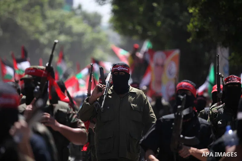 Palestinian militants from the Popular Front for the Liberation of Palestinian (PFLP) take part in a military show in Gaza City September 2, 2014. An open-ended ceasefire between Israel and Hamas-led Gaza militants, medi...
