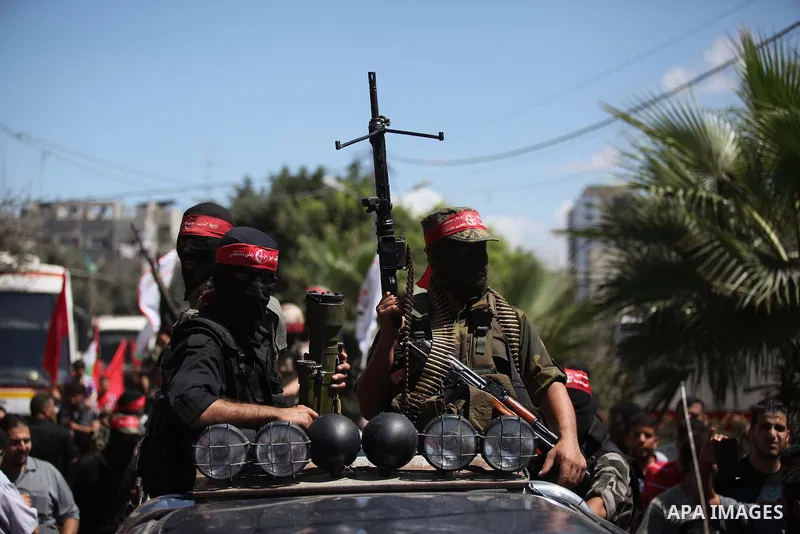 Palestinian militants from the Popular Front for the Liberation of Palestinian (PFLP) take part in a military show in Gaza City September 2, 2014. An open-ended ceasefire between Israel and Hamas-led Gaza militants, medi...