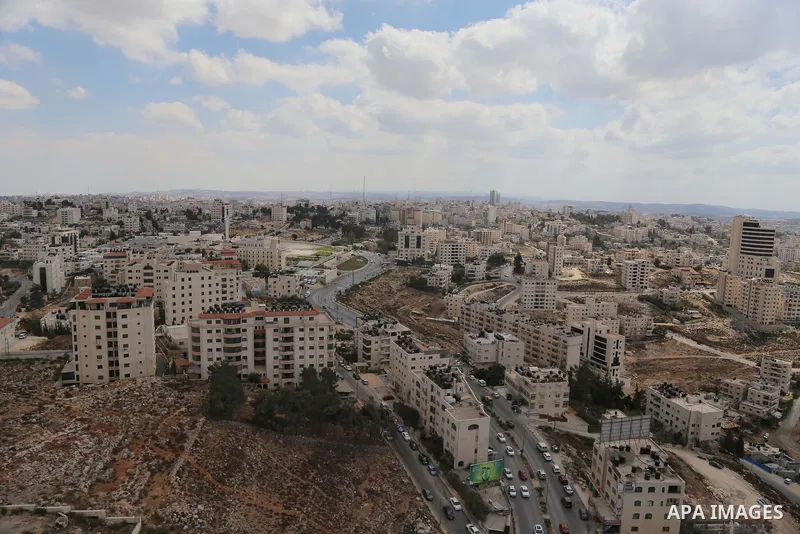 A general view show the West Bank city of Ramallah, on September 6, 2014. Photo by Shadi Hatem