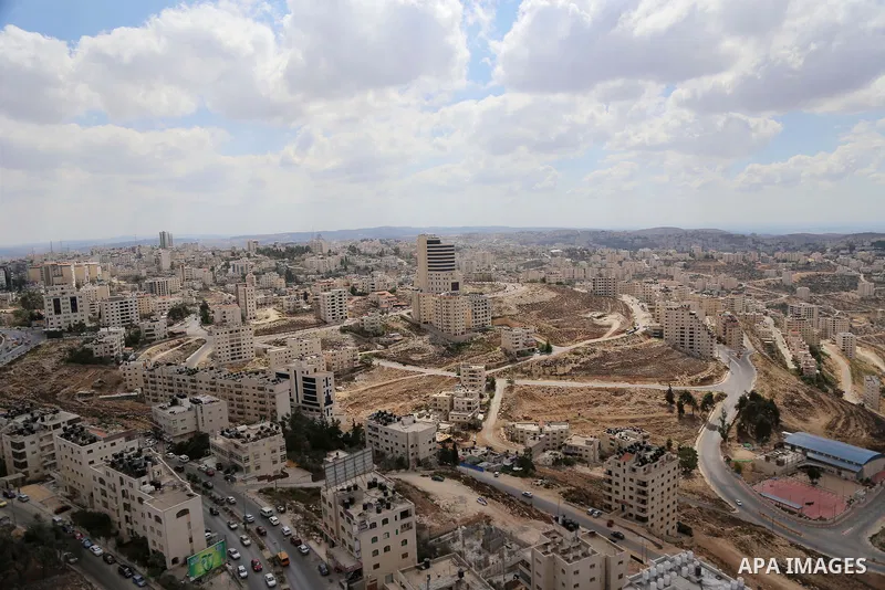 A general view show the West Bank city of Ramallah, on September 6, 2014. Photo by Shadi Hatem