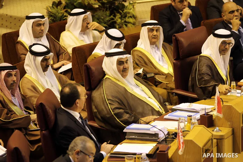 Foreign ministers of the Arab League take part in an emergency meeting at the league's headquarters in Cairo September 7, 2014. According to media sources among other topic the ministers will be discussing are the ongoin...
