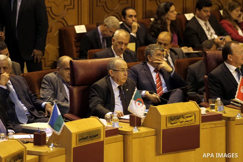 Foreign ministers of the Arab League take part in an emergency meeting at the league's headquarters in Cairo September 7, 2014. According to media sources among other topic the ministers will be discussing are the ongoin...
