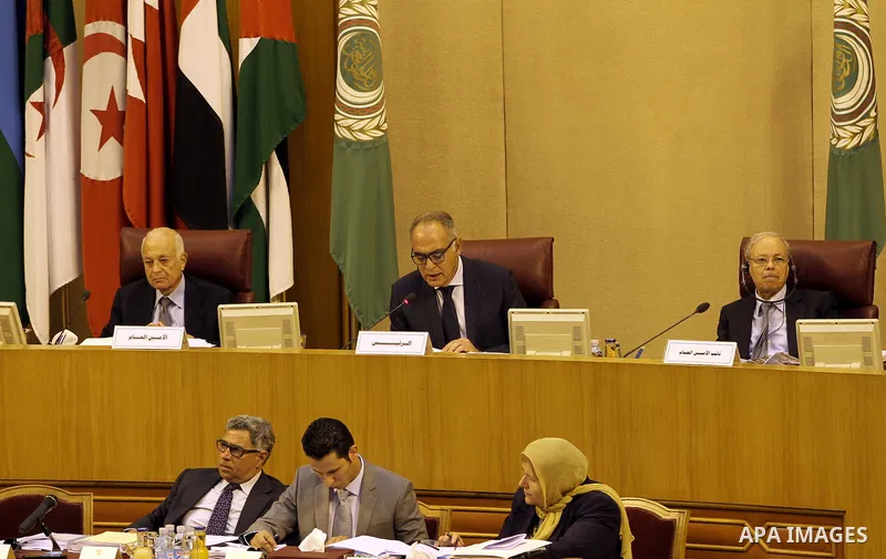 Arab League Secretary-General Nabil Elaraby attends the 142nd Arab League Foreign Ministers' meeting at the League's headquarters in Cairo, Egypt, 07 September 2014. According to media sources among other topic the minis...