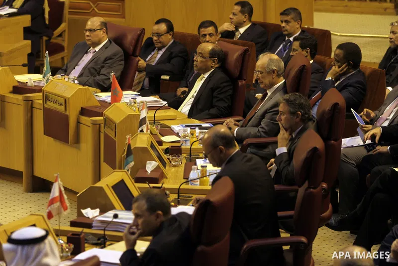 Foreign ministers of the Arab League take part in an emergency meeting at the league's headquarters in Cairo September 7, 2014. According to media sources among other topic the ministers will be discussing are the ongoin...