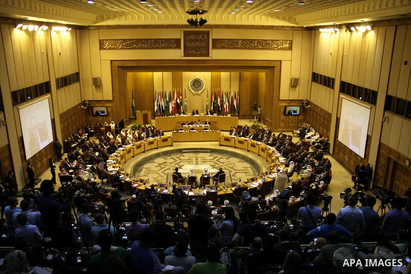 Foreign ministers of the Arab League take part in an emergency meeting at the league's headquarters in Cairo September 7, 2014. According to media sources among other topic the ministers will be discussing are the ongoin...