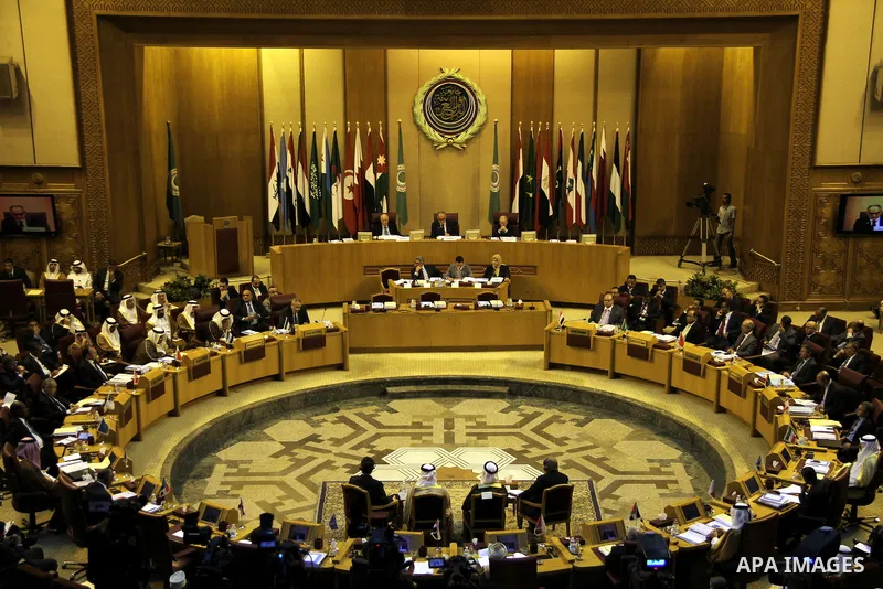 Foreign ministers of the Arab League take part in an emergency meeting at the league's headquarters in Cairo September 7, 2014. According to media sources among other topic the ministers will be discussing are the ongoin...