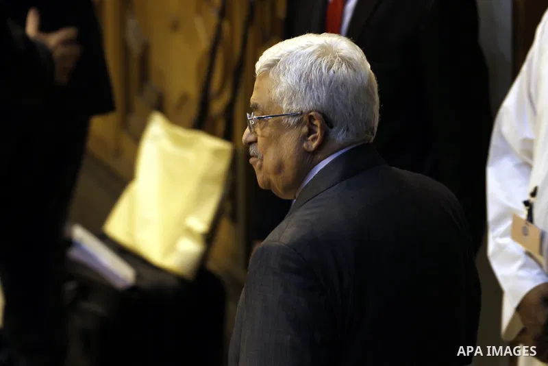 Palestinian President Mahmoud Abbas arrives for a meeting of foreign ministers at the headquarters of the Arab League in the Egyptian capital Cairo on September 7, 2014. According to media sources among other topic the m...