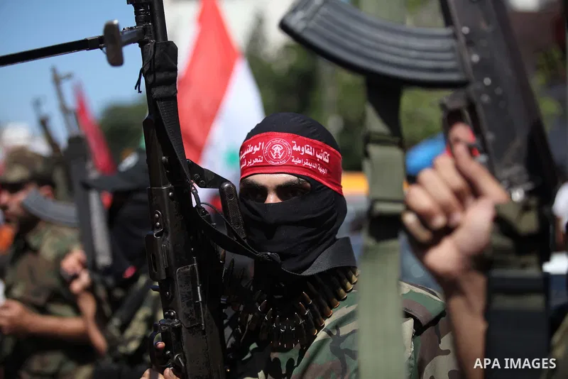 Palestinian militants from the Democratic Front for the Liberation of Palestine (DFLP) take part in a military show in Gaza City September 11, 2014. An open-ended ceasefire between Israel and Hamas-led Gaza militants, me...