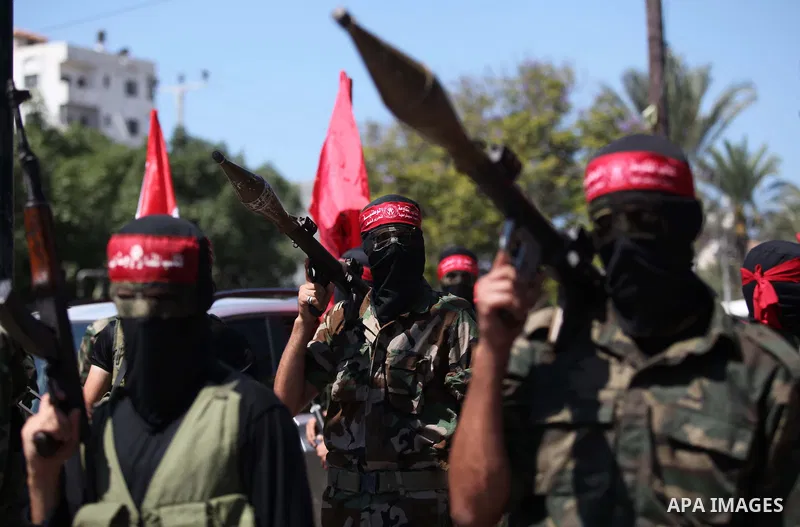 Palestinian militants from the Democratic Front for the Liberation of Palestine (DFLP) take part in a military show in Gaza City September 11, 2014. An open-ended ceasefire between Israel and Hamas-led Gaza militants, me...