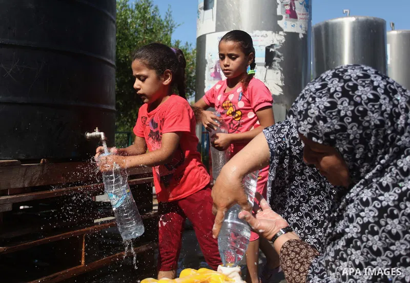 Displaced Palestinians shelter at a United Nations-run school, in Gaza city, on Sept. 13, 2014. Some 34 school buildings in Gaza are damaged beyond repair and 31 more are still being used as shelters, while Gaza prepare...