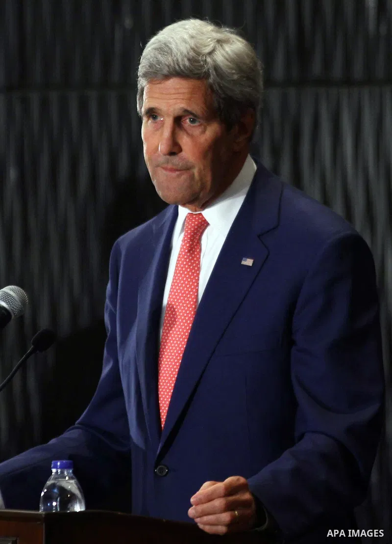 U.S. Secretary of State John Kerry speaks during a joint news conference with Egypt's foreign minister in Cairo September 13, 2014. Kerry is in Cairo as part of a regional tour to build support for President Barack Obama...