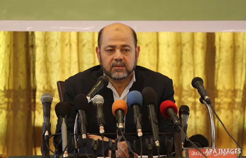 Hamas political leader Moussa Abu Marzouk speaks during a press conference, in Gaza city September 15, 2014. An open-ended ceasefire between Israel and Hamas-led Gaza militants, mediated by Egypt, took effect on August 2...