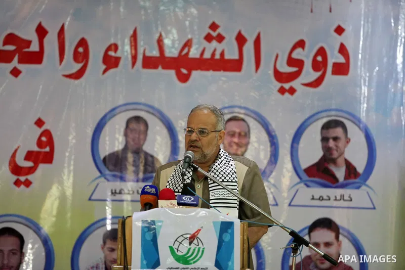 Palestinians attend a ceremony to honor the relatives of the media members who were killed in the Israeli offensive on Sep. 22, 2014. An open-ended ceasefire between Israel and Hamas-led Gaza militants, mediated by Egypt...