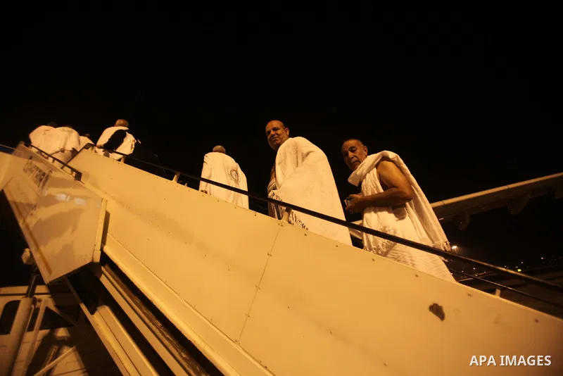 Palestinian Muslim pilgrims in their way for the annual hajj pilgrimage to the holy city of Mecca, in Cairo, Egypt on Sept. 23, 2014. Hundreds of Palestinian pilgrims are leaving Gaza strip through the Rafah crossing on...