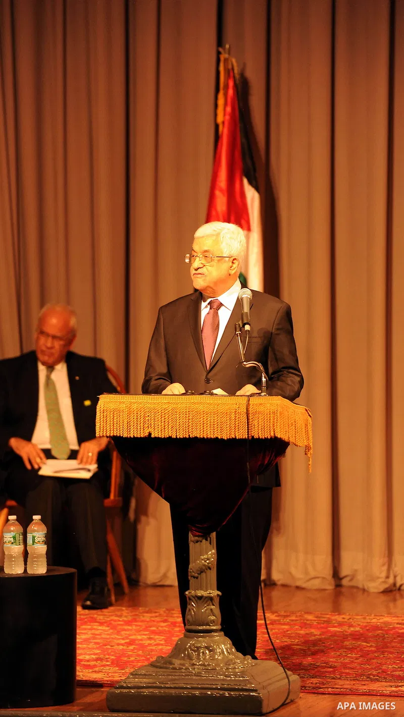 Palestinian President Mahmoud Abbas (Abu Mazen) delivers a speech at Cooper Union, Monday, Sept. 22, 2014, in New York, United State of America. Photo by Thaer Ganaim