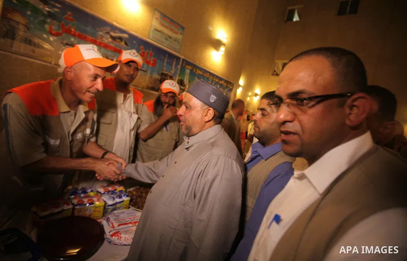 Saudi Arabian of Minister of Awqaf and Religious Affairs, Youssef Dais visits the Palestinian Muslim pilgrims during the annual Hajj in Mecca, Saudi Arabia, Sept. 24, 2014. pilgrims are converging on Saudi Arabia for the...