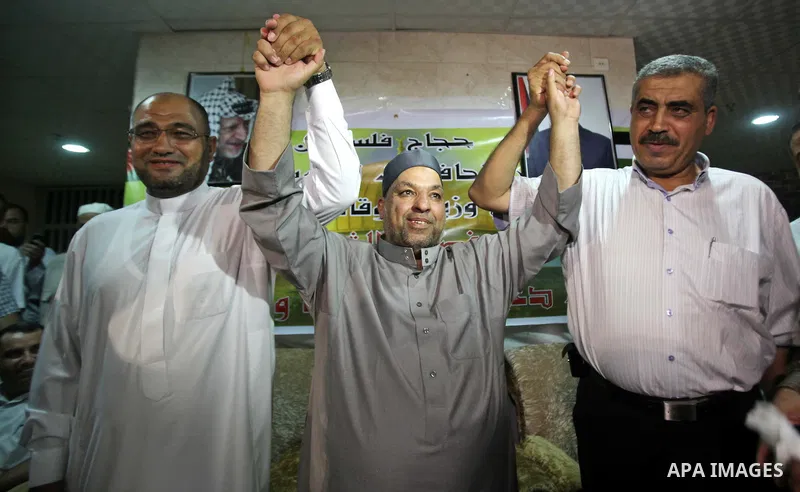 Saudi Arabian of Minister of Awqaf and Religious Affairs, Youssef Dais visits the Palestinian Muslim pilgrims during the annual Hajj in Mecca, Saudi Arabia, Sept. 24, 2014. pilgrims are converging on Saudi Arabia for the...