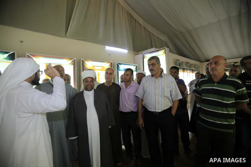 Saudi Arabian of Minister of Awqaf and Religious Affairs, Youssef Dais visits El Salam City with Palestinian Muslim pilgrims during the annual Hajj in Mecca, Saudi Arabia, Sept. 29, 2014. According to the Muslims holy bo...