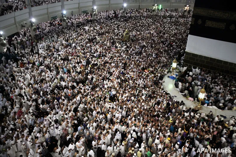 Muslim pilgrims pray around the holy Kaaba at the Grand Mosque, during the annual haj pilgrimage in Mecca September 30 2014. According to the Muslims holy book the Koran, the Kaaba was built by Abraham and his son Ismael...