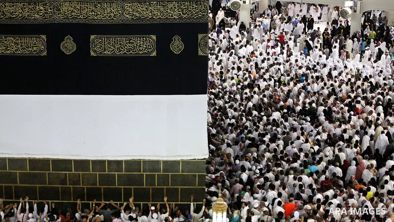 Muslim pilgrims pray around the holy Kaaba at the Grand Mosque, during the annual haj pilgrimage in Mecca September 30 2014. According to the Muslims holy book the Koran, the Kaaba was built by Abraham and his son Ismael...