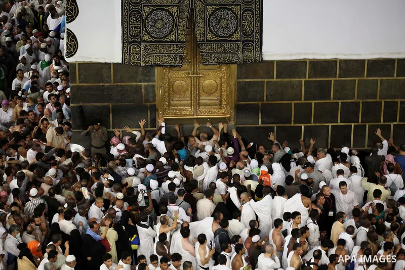 Muslim pilgrims pray around the holy Kaaba at the Grand Mosque, during the annual haj pilgrimage in Mecca September 30 2014. According to the Muslims holy book the Koran, the Kaaba was built by Abraham and his son Ismael...