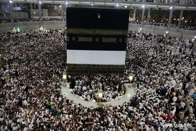 Muslim pilgrims pray around the holy Kaaba at the Grand Mosque, during the annual haj pilgrimage in Mecca September 30 2014. According to the Muslims holy book the Koran, the Kaaba was built by Abraham and his son Ismael...