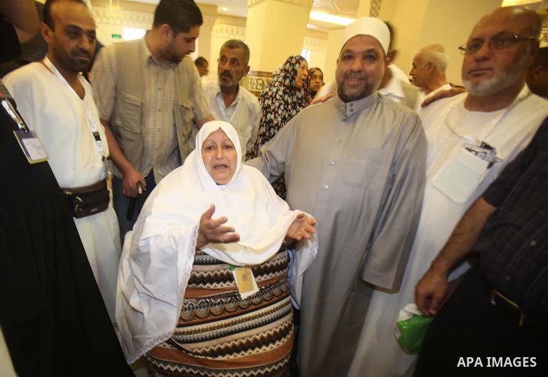 Saudi Arabian of Minister of Awqaf and Religious Affairs, Youssef Dais visits the Muslim pilgrims during the annual Hajj in Mecca, Saudi Arabia, October 2, 2014. pilgrims are converging on Saudi Arabia for the annual haj...