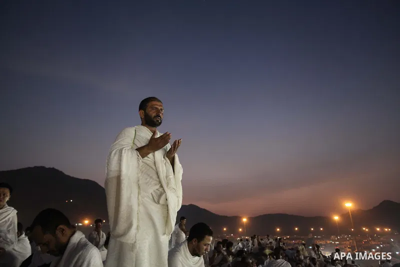 Muslim pilgrims pray on Mount Arafat, near Mecca, as they take part in one of the Hajj rituals on October 3, 2014. The pilgrims perform a series of rituals during the annual Hajj. They circumambulate the kaaba seven time...