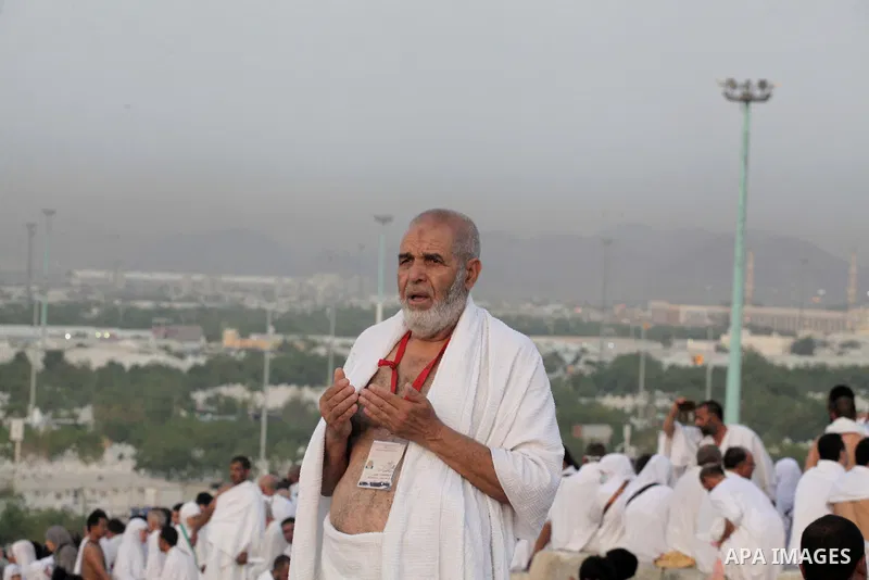 Muslim pilgrims pray on Mount Arafat, near Mecca, as they take part in one of the Hajj rituals on October 3, 2014. The pilgrims perform a series of rituals during the annual Hajj. They circumambulate the kaaba seven time...