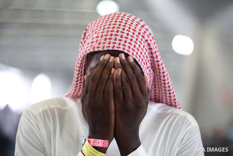 Muslim pilgrims arrive to cast stones at a pillar, symbolizing the stoning of Satan, in a ritual called "Jamarat," a rite of the annual hajj, in Mina near the holy city of Mecca on October 05, 2014. The pilgrims perform...