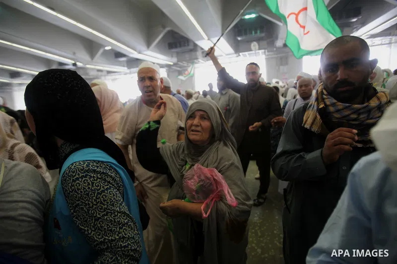 Muslim pilgrims arrive to cast stones at a pillar, symbolizing the stoning of Satan, in a ritual called "Jamarat," a rite of the annual hajj, in Mina near the holy city of Mecca on October 05, 2014. The pilgrims perform...