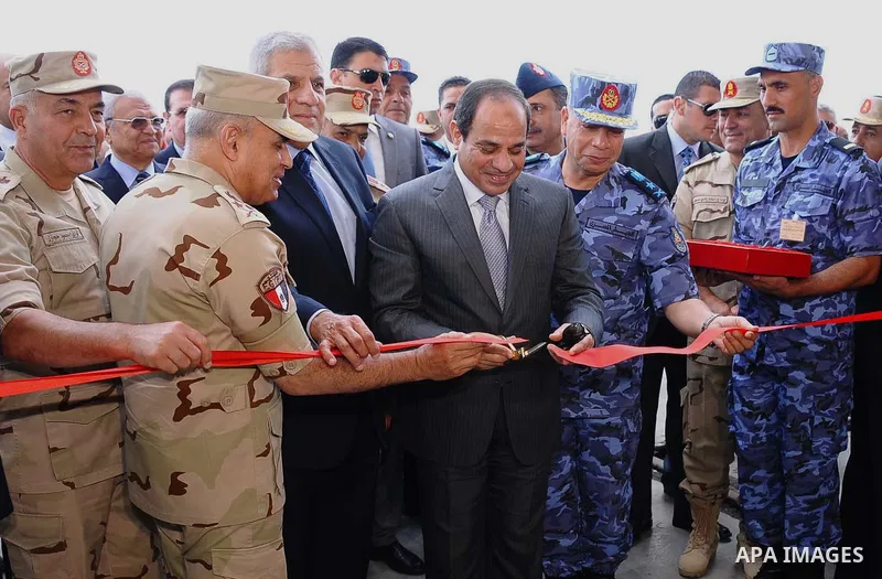 Egypt's President Abdel Fattah al-Sisi attends a Naval exercise in Cairo, Egypt, on October 21, 2014. apaimages/Egyptian Presidency