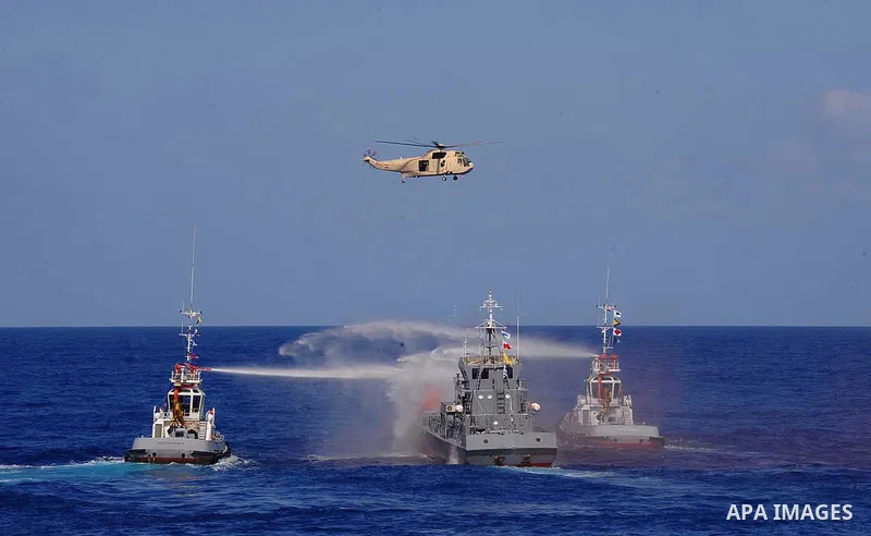 Egypt's President Abdel Fattah al-Sisi attends a Naval exercise in Cairo, Egypt, on October 21, 2014. apaimages/Egyptian Presidency