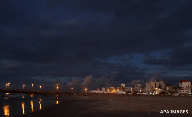 A general view Shows Gaza's sea port in Gaza City during winter, on Nov. 16, 2014. Photo by Yasser Qudih