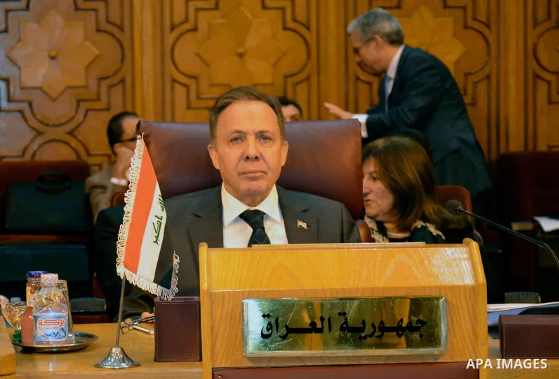 Iraqi Foreign representative attends the Arab League Foreign Ministers emergency meeting at the League's headquarters in Cairo, Egypt, 29 November 2014. The meeting is held to discuss the situation in east Jerusalem. Pho...