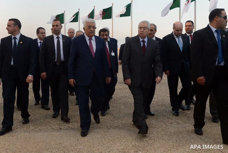 Palestinian President Mahmoud Abbas visits Algerian Army Museum in Algeria on December 21, 2014. Abbas is on a three-day official visit and he is expected to meet several officials. Photo by Thaer Ganaim