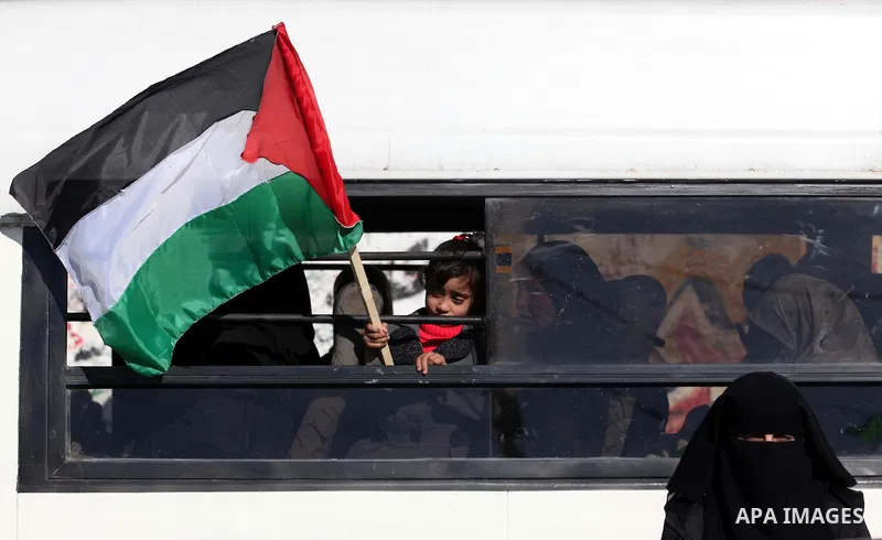 Palestinians take part in a protest calling for end the Israeli illegal blockade on Gaza Strip and against the slow rehabilitation of the strip after damage incurred during the recent Israeli offensive on Gaza Strip, in...